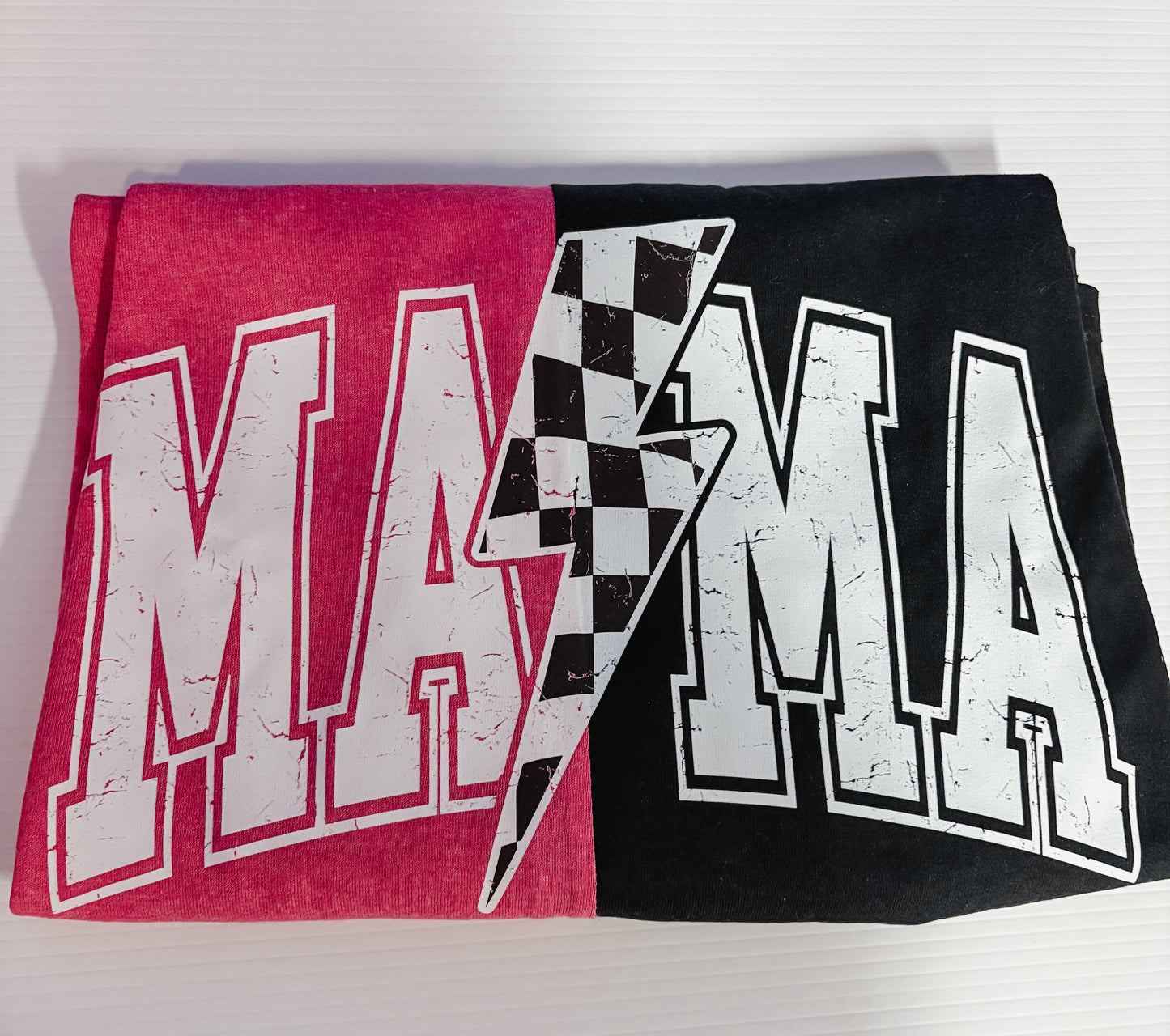2X Pink/Black Split Mama Tee