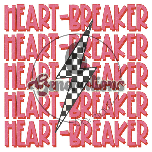 Checkered Heartbreaker DTF Print