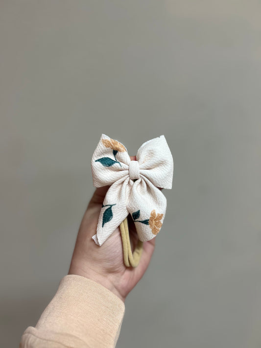 Floral Sailor Bow