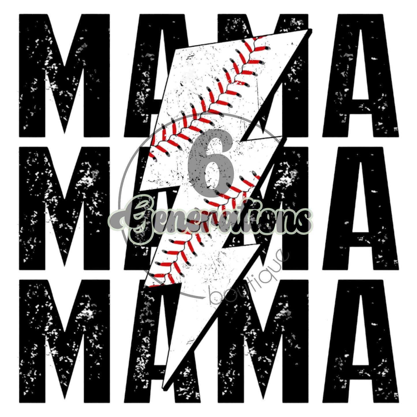 Baseball Mama DTF Print