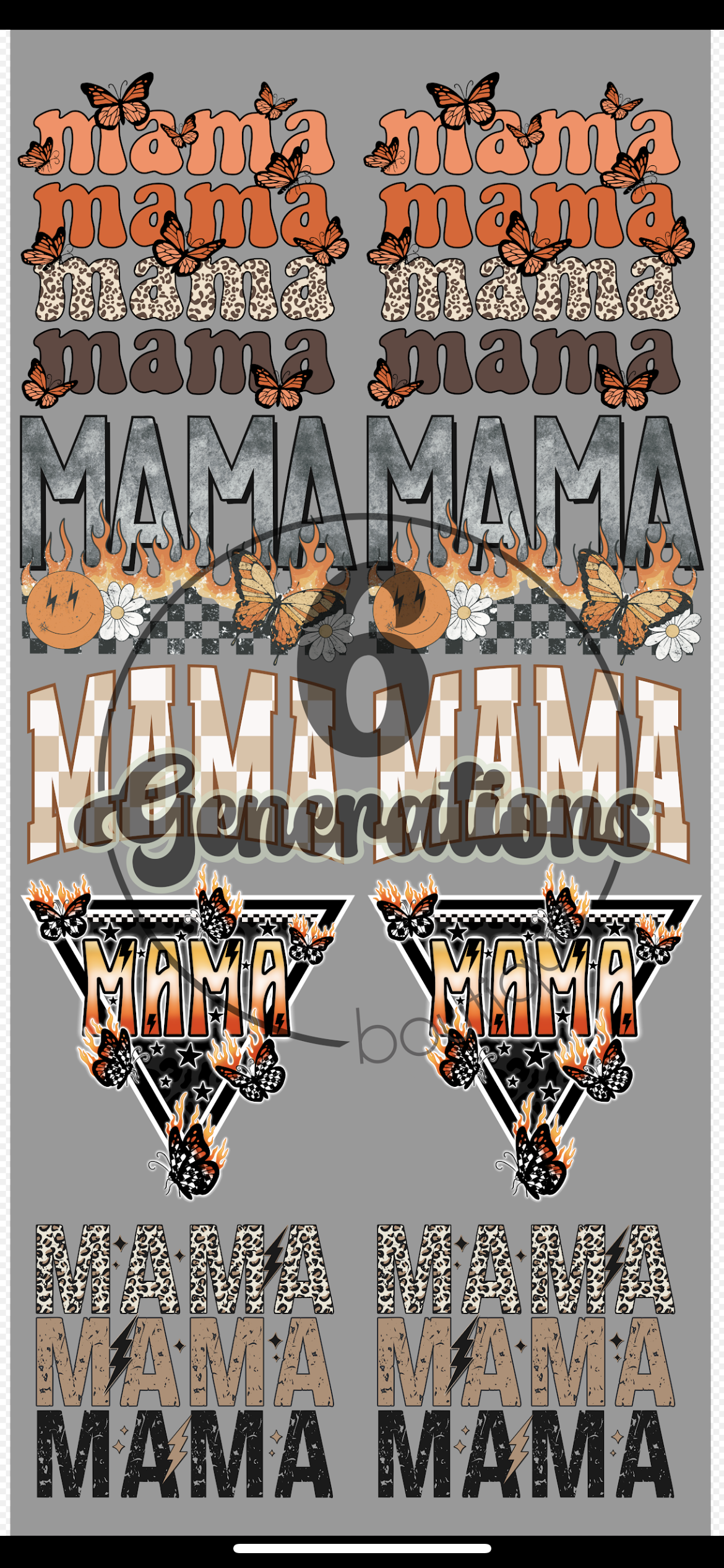 1. 48” Mama Premade Gang Sheet