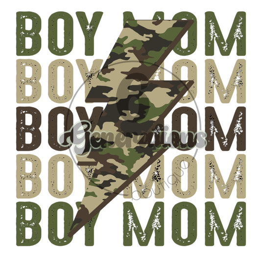 Camo Boy Mom DTF Print