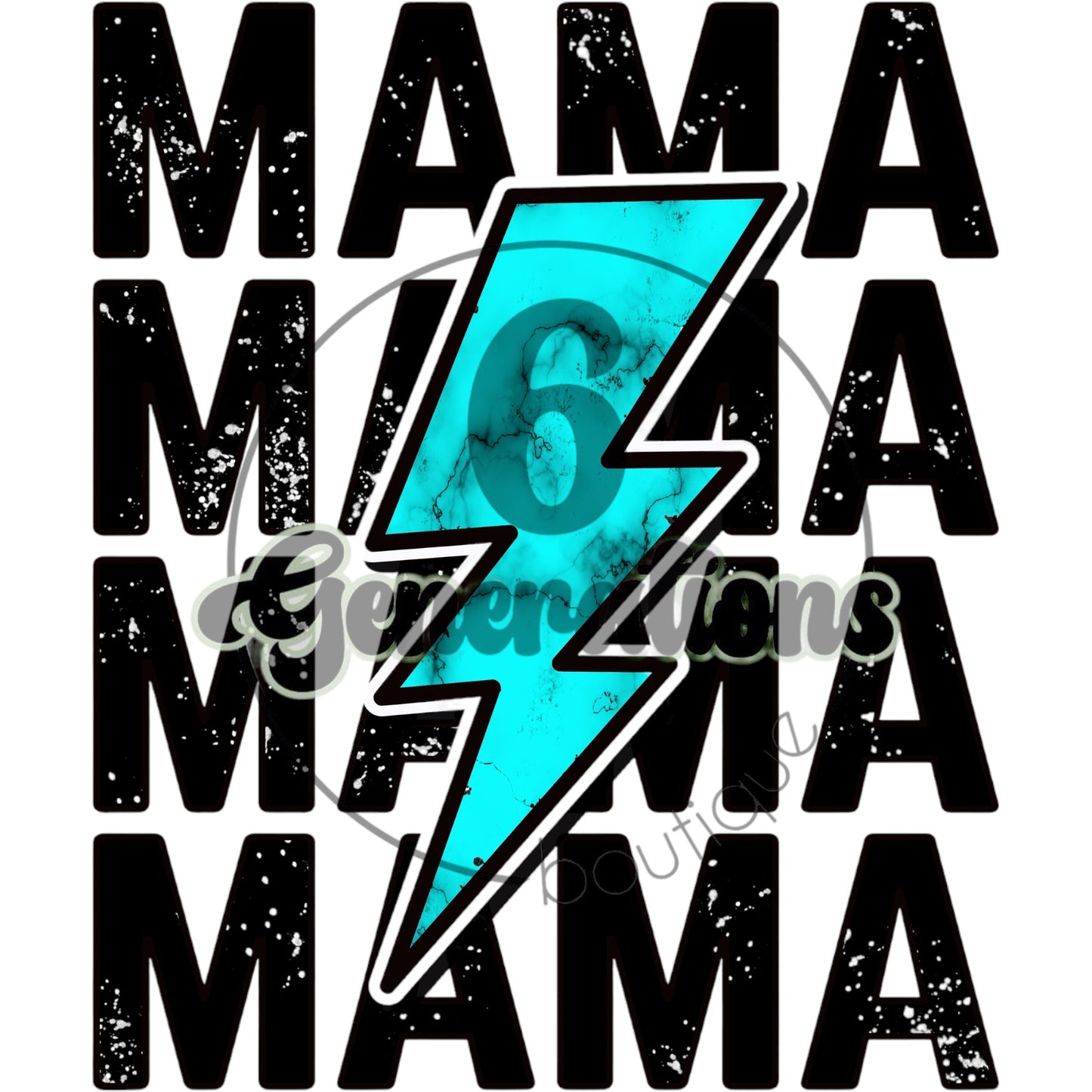 Turquoise Mama DTF Print