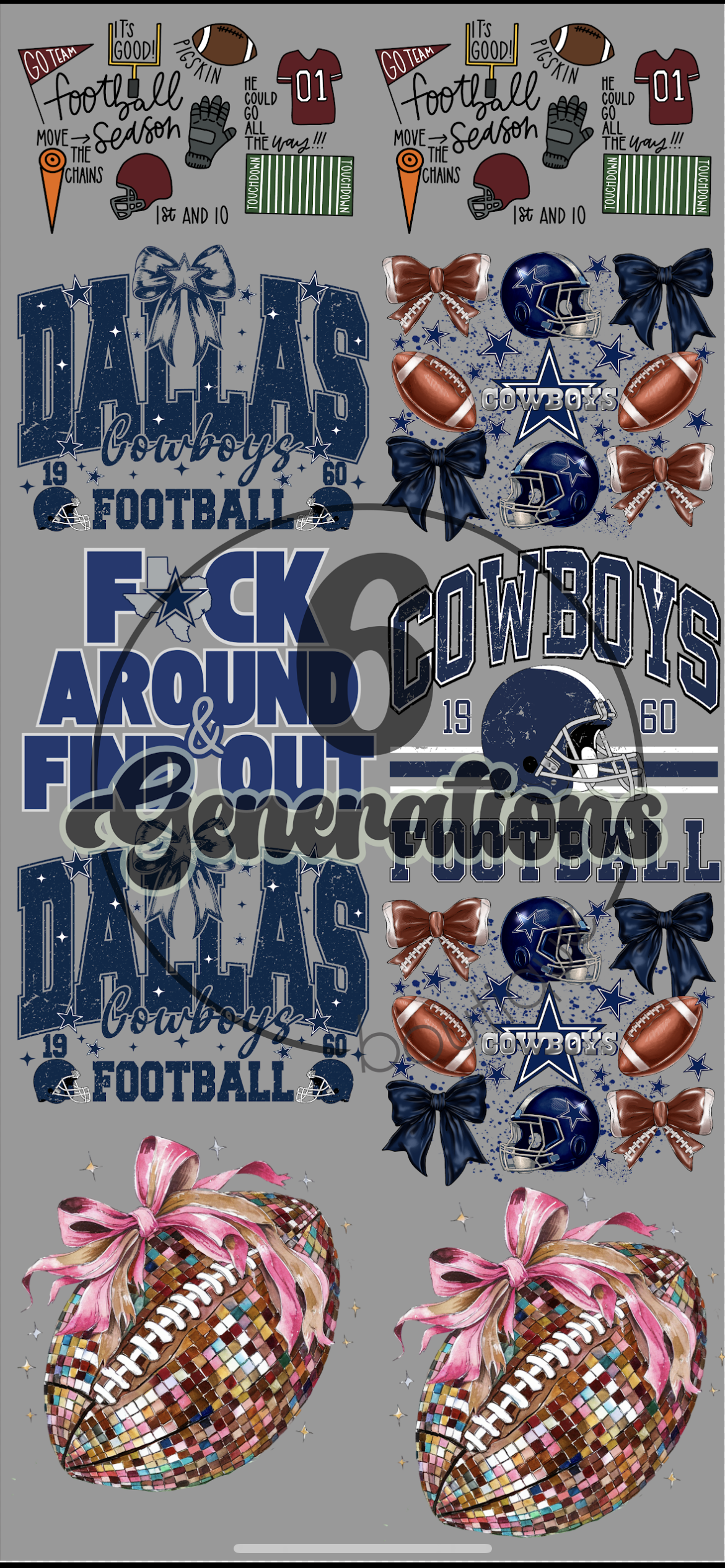 8. Football Premade Gang Sheet