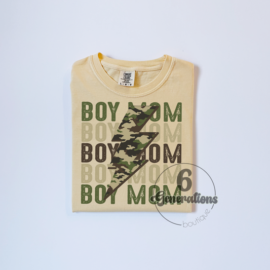 Camo Boy Mom Tee