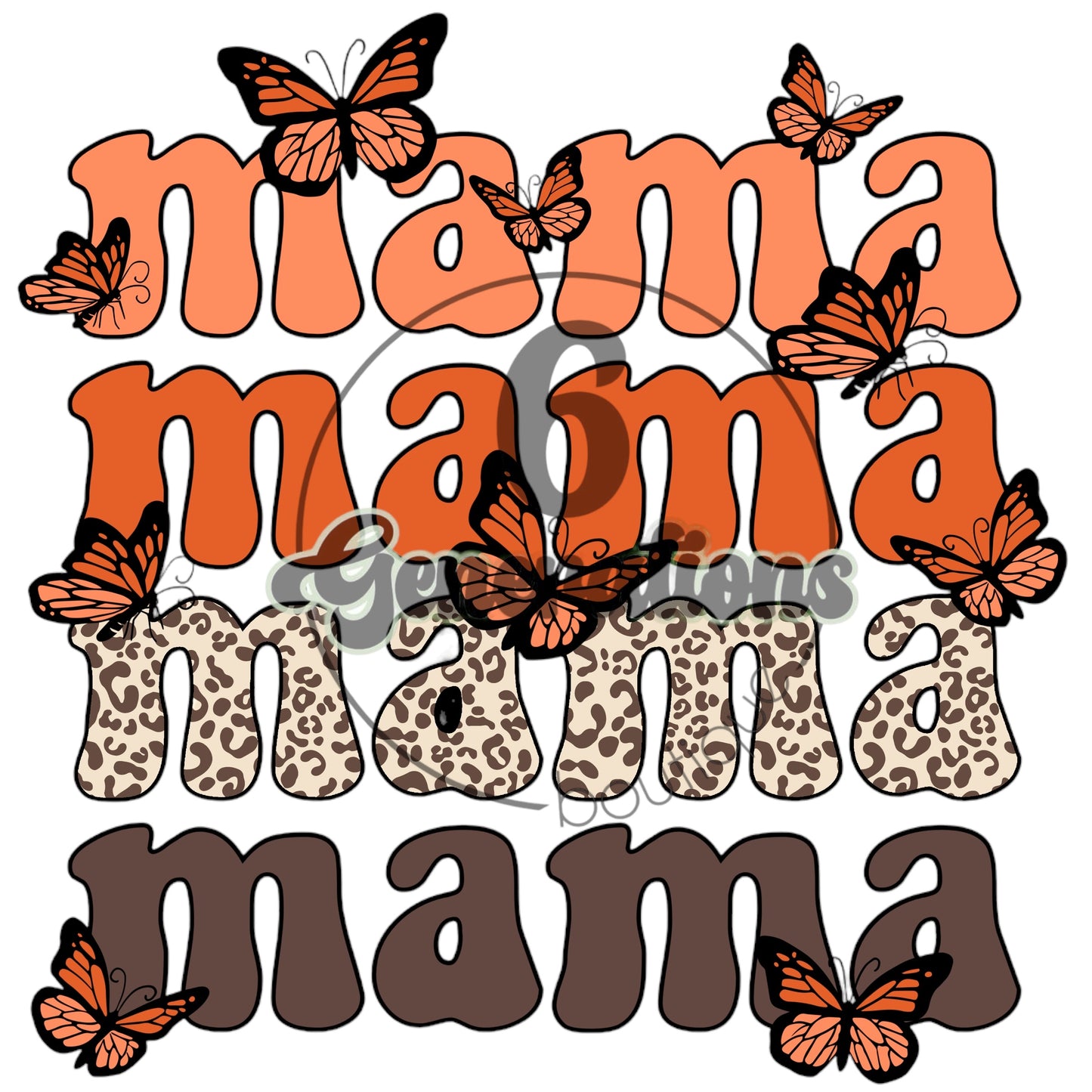 Butterfly Mama DTF Print