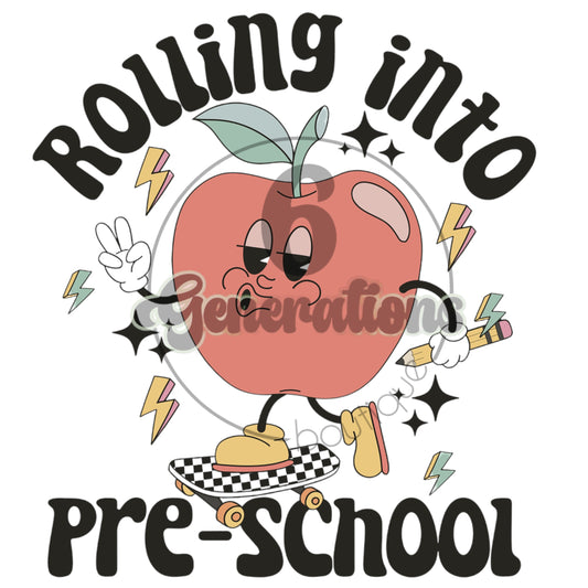 Rolling Into Pre-School DTF Print