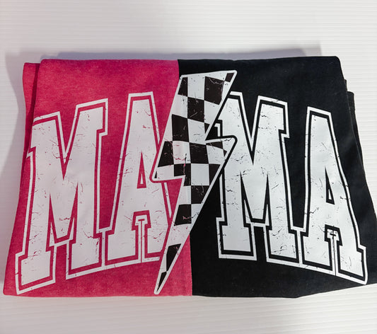 2X Pink/Black Split Mama Tee
