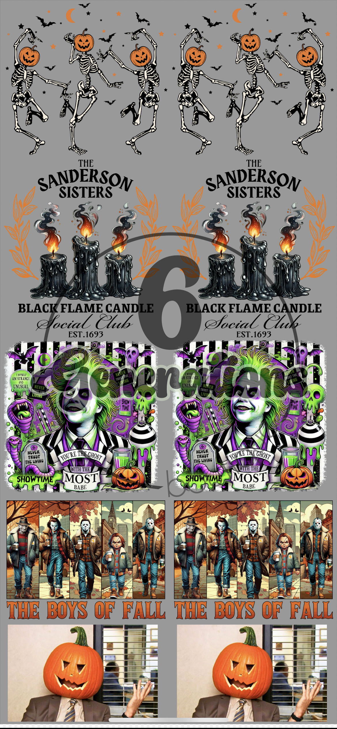 6. Halloween/Fall Premade Gangsheet